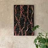 "Chained" - Original Painting in black by Nina Leth
