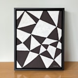 "Triads II" - Original Painting in black by Renée Stramel
