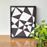 "Triads II" - Original Painting in black by Renée Stramel