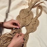 "Noa Wall Hanging" - Original Painting in brown by Powered By People