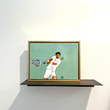 "The Tennis" - Original Painting in green by Nicole Simms