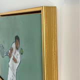 "The Tennis" - Original Painting in green by Nicole Simms