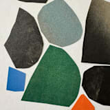 "Paper Mosaic 3" - Original Painting in multicolorassorted-colors by Elliot Stokes