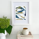 "Sun Dune River" - Original Painting in blue by Mary Gaspar