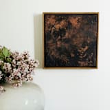 "cemented" - Original Painting in black by whitney schlander