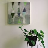 "Happy Go Lucky 3" - Original Painting in green by christy dehoog johnson