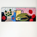 "Guava Juice" - Original Painting in multicolorassorted-colors by Nicole Simms