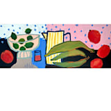 "Guava Juice" - Original Painting in multicolorassorted-colors by Nicole Simms