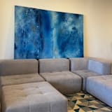 "Beyond the Deep" - Original Painting in blue by Karine Tonial Grimm