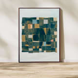 "Sky & Sea" - Original Painting in blue by Hilary L Hahn