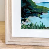 "Row Boat Picnic" - Original Painting in blue by Lottie Aldarwish