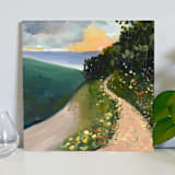 "Sunset Path" - Original Painting in multicolor by Lindsay Megahed