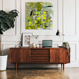 "Green Pollen" - Original Painting in green by Jessalin Beutler