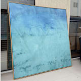 "Crystal Clear Water" - Original Painting in blue by Karine Tonial Grimm