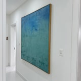 "Crystal Clear Water" - Original Painting in blue by Karine Tonial Grimm