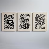 "Botanical Trio | Set of 3" - Original Painting in brown by Katie Zimpel