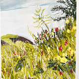 "Seaside Serenity Walk #02" - Original Painting in multicolorassorted-colors by Lucrecia Caporale