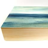 "WinterFlow" - Original Painting in blue by Roberta Hoiness Art