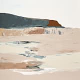 "Muted Seascape Series" - Original Painting in beige by Caryn Owen