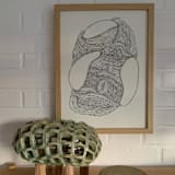 "Organism meeting" - Original Painting in black by Nina Leth