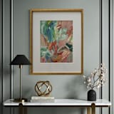 ""Pemberley Garden" – 21x17 – Framed Original Painting" - Original Painting in multicolorassorted-colors by Sarah Mankin