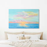 "Mirage" - Original Painting in blue by Johanne Dziemian