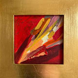 "Hibiscus Flower" - Original Painting in red by Jessalin Beutler