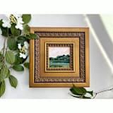 "Rosé Sky Landscape Mini" - Original Painting in pink by Green Barn Studio