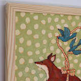 "Fox" - Original Painting in green by Wendy Keller