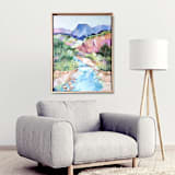 "Blue Canyon River" - Original Painting in multicolorassorted-colors by AlisonJerry