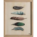 "Feathers" - Original Painting in beige by Wendy Keller