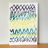 "Wave Study" - Original Painting in multicolor by Renée Stramel