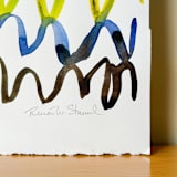 "Wave Study" - Original Painting in multicolor by Renée Stramel