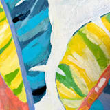 "Under the Banana Leaves" - Original Painting in purple by Summer Tali Hilty