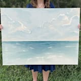 "Expanse" - Original Painting in blue by Holly Whitcomb
