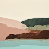 "Muted Seascape Series 3" - Original Painting in multicolorassorted-colors by Caryn Owen