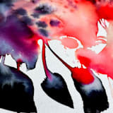 "Bluet Two" - Original Painting in blue by Marta Spendowska