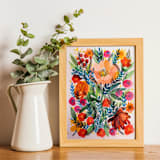 "Summer bloom original painting" - Original Painting in multicolorassorted-colors by Alexandra Dzh