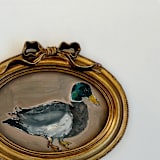 "Dreamy Mallard" - Original Painting in beige by Teju Reval