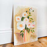 "Striped Vase" - Original Painting in multicolor by Lucrecia Caporale