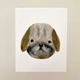 "Pug" - Original Painting in brown by Amy Mullen