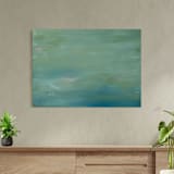 "Lost in a Dream - Sage Green Original Painting Pastel Green Abstract" - Original Painting in green by Hilary L Hahn