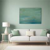 "Lost in a Dream - Sage Green Original Painting Pastel Green Abstract" - Original Painting in green by Hilary L Hahn