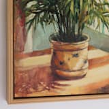 "Houseplant" - Original Painting in green by Wendy Keller