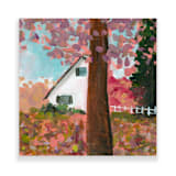 "Fall Cottage" - Original Painting in multicolor by Lindsay Megahed