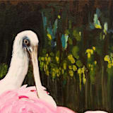 "Blush Lady" - Original Painting in multicolorassorted-colors by CONNIE COLLUM
