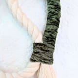"THE ALVA Rope Art Wall Sculpture" - Original Painting in green by Damaris Kovach