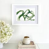 "Small Green Plant Cell" - Original Painting in green by Mary Gaspar