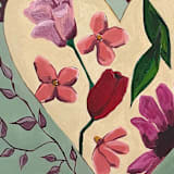 "Nancy's Heart" - Original Painting in multicolor by Nicole Simms