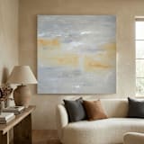 "Where Light Learns to Rest" - Original Painting in silver by Karine Tonial Grimm